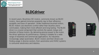 BLDC Driver and its Growing Applications Across Various Industries