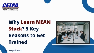 Why Learn MEAN Stack 5 Key Reasons to Get Trained