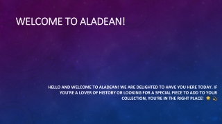 Welcome to Aladean!