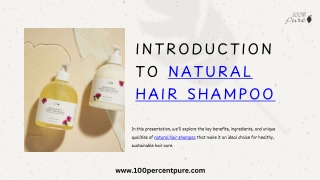 Natural Hair Shampoo for Gentle, Effective Cleansing