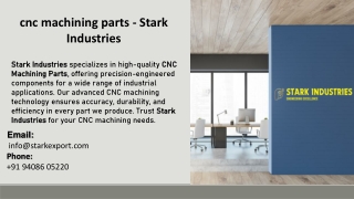cnc machining parts - Stark Industries