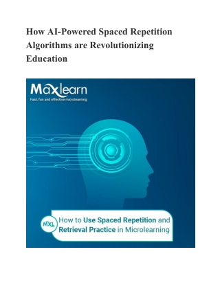 How AI-Powered Spaced Repetition Algorithms are Revolutionizing Education