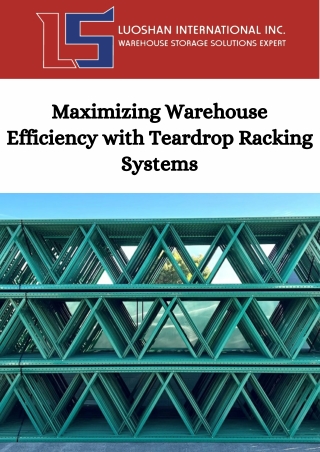 Buy Teardrop Racking Solutions | Heavy-Duty Pallet Rack Systems