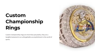 Custom Championship Rings