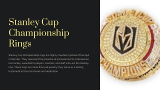 Stanley Cup Ring
