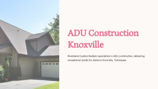 ADU Construction Knoxville