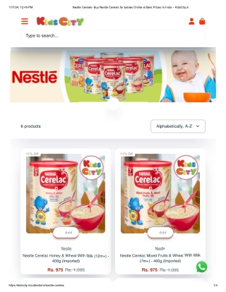 Nestle Cerelac Baby Cereal with Milk