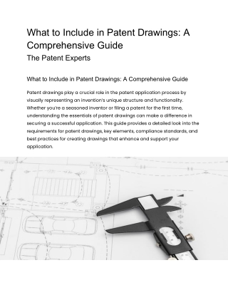 What to Include in Patent Drawings: A Comprehensive Guide | The Patent Experts