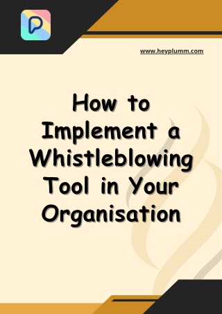 How to Implement a Whistleblowing Tool in Your Organisation