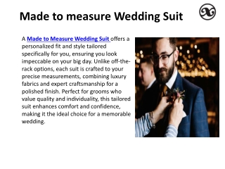 Unmatched Elegance: Made-to-Measure Wedding Suits, Harris Tweed Jackets & Tailor