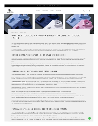 Buy Best Colour Combo Shirts Online at Diogo Louis