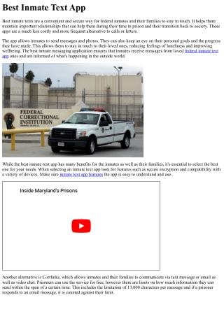 Best Inmate Text App