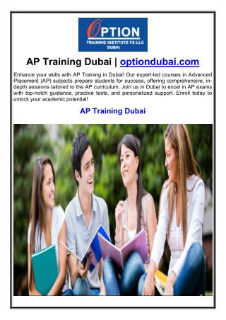 AP Training Dubai | optiondubai.com
