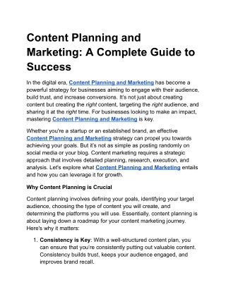 Content Planning and Marketing_ A Complete Guide to Success