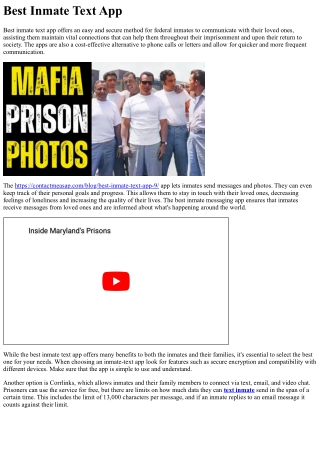Best Inmate Text App