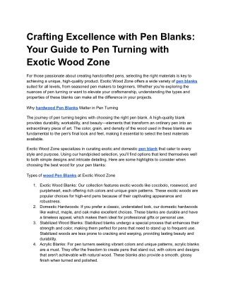 pen blank