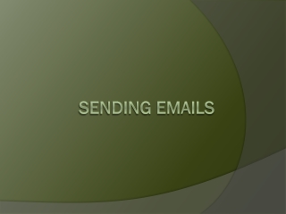 Sending emails