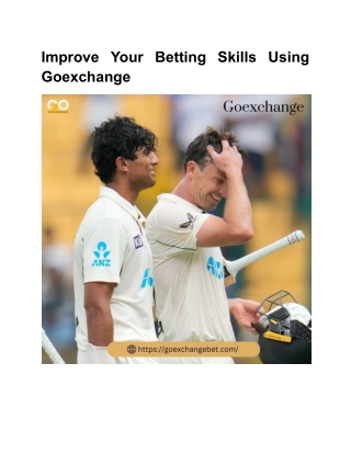 Improve Your Betting Skills Using Goexchange