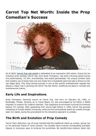 Carrot Top's Net Worth_ Inside the Prop Comedian's Success
