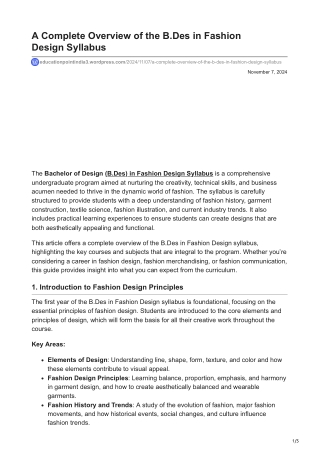 educationpointindia3.wordpress.com-A Complete Overview of the BDes in Fashion DesignSyllabus