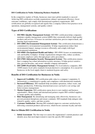 iso certification in noida