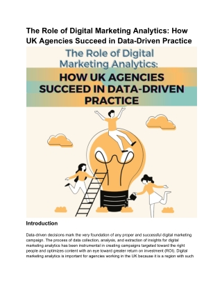 The Role of Digital Marketing Analytics_ How UK Agencies Succeed in Data-Driven Practice Introduction