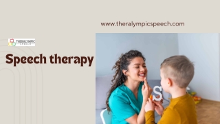 Speech Therapy: Personalized Progress at Theralympic Speech