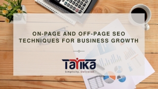 On-Page and Off-Page SEO Techniques for Business Growth - Tarika Tech