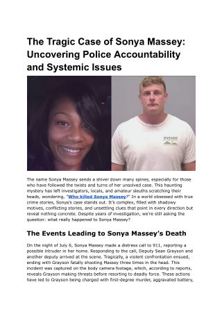 The Tragic Case of Sonya Massey_ Uncovering Police Accountability and Systemic Issues