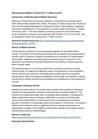 Bioinformatics Market