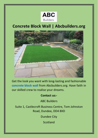 Concrete Block Wall  Abcbuilders.org