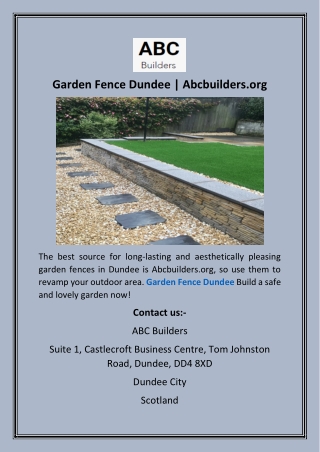 Garden Fence Dundee  Abcbuilders.org