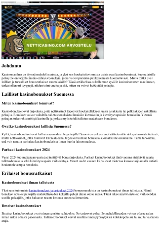 Lailliset ja turvalliset bonusratkaisut suomalaisille