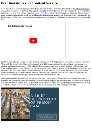 Very best Inmate Text Provider
