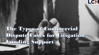 The Types of Commercial Dispute Cases for Litigation Funding Support