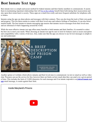 Best Inmate Text App
