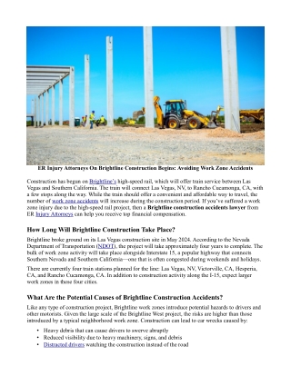 Corey Eschweiler On Brightline Construction Begins: Avoiding Work Zone Accidents