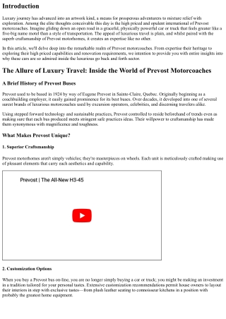The Allure of Luxury Travel: Inside the World of Prevost Motorcoaches