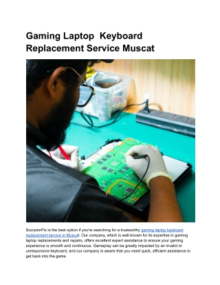 Gaming Laptop  Keyboard Replacement Service Muscat
