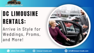 DC Limousine Rentals Arrive in Style for Weddings, Proms, and More!