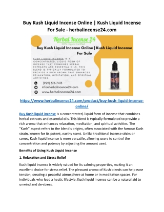 Buy Kush Liquid Incense Online Kush Liquid Incense For Sale - herbalincense24