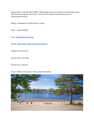 FOR FINLAND CITIZENS - INDIAN Apply Indian eVisa Online, Trusted, Reliable, Secu