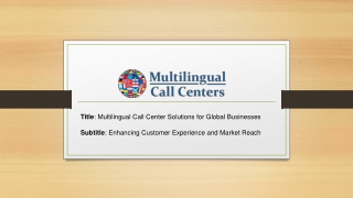 Multilingual Call Center For Businesses