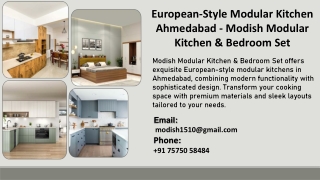 European-Style Modular Kitchen Ahmedabad - Modish Modular Kitchen & Bedroom Set