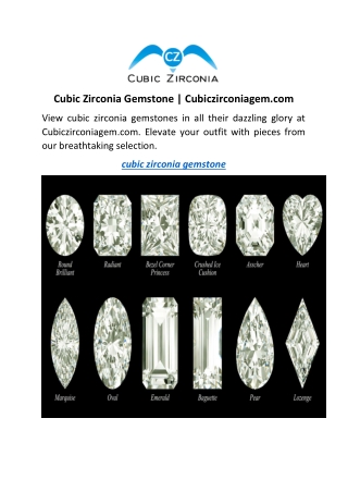 Cubic Zirconia Gemstone | Cubiczirconiagem.com