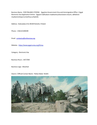 FOR FINLAND CITIZENS -  Egyption Government Visa and Immmigration Office | Egypt