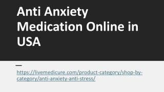 Anti Anxiety Medication Online in USA