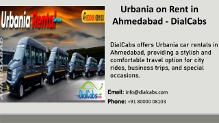 Urbania on Rent in Ahmedabad - DialCabs