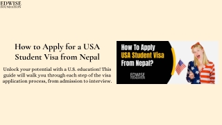 Step-by-Step Guide: USA Student Visa Application for Nepali Students