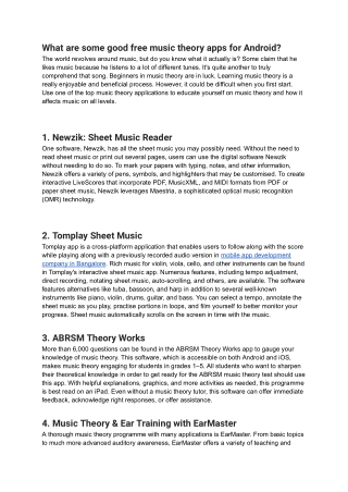 What are some good free music theory apps for Android_